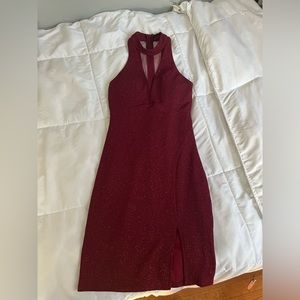 Burgundy dress